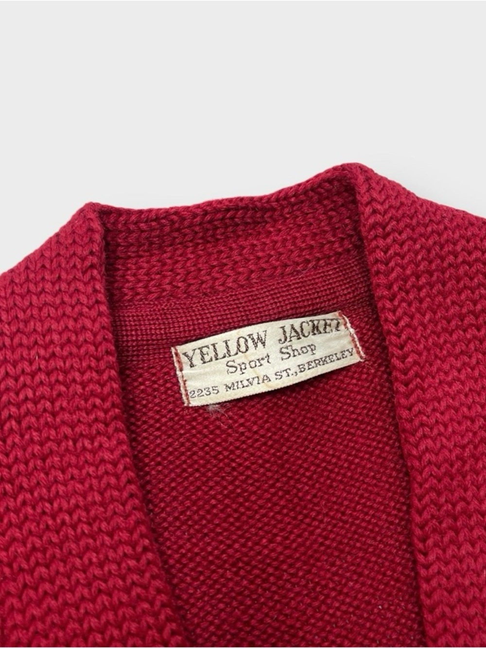 Vintage 60s Dave A Letterman Cardigan Sweater, College Varsity Wool Berkeley XL - Picture 4 of 10